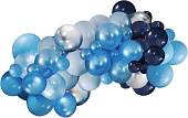 Гирлянда Голубой микс/серебро хром из воздушных шаров, 45 шт. в уп./6233270